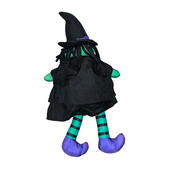 Vintage 1993 Nylon Halloween Witch with Broom Plush Puffalump Style 20” As Is. - Picture 5 of 13